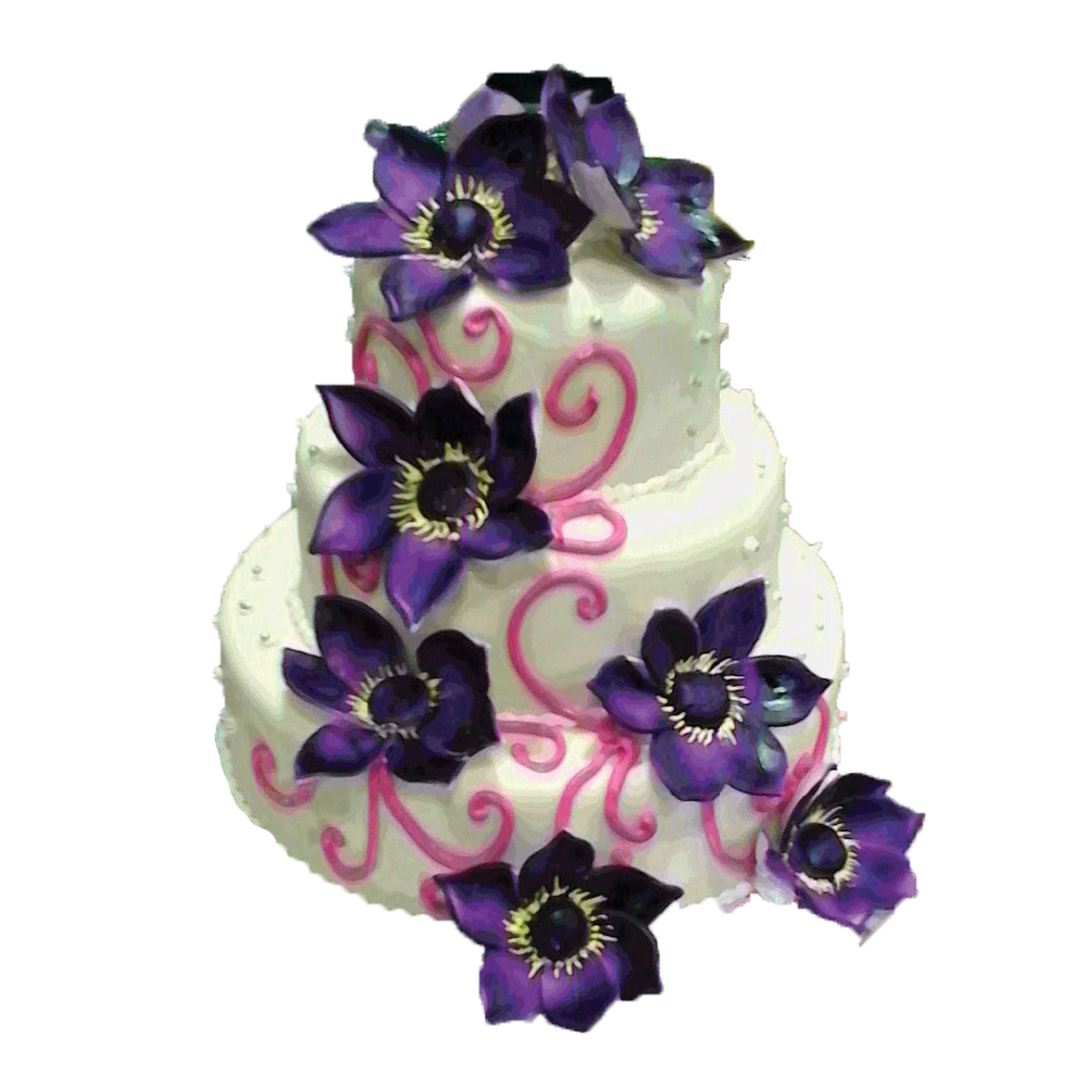 Rose Cascade Cake